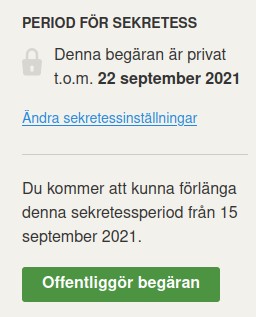 Att publicera en begäran
